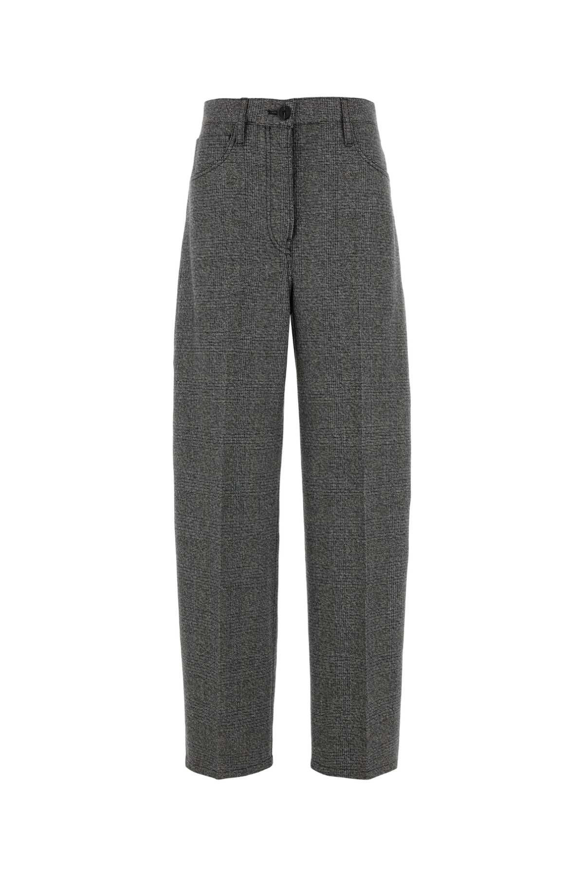 PRADA Checked Embroidered Pants for Women
