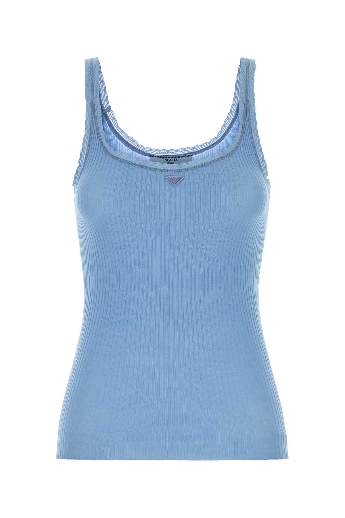 PRADA Cotton Tank Top for Women - FW25 Collection