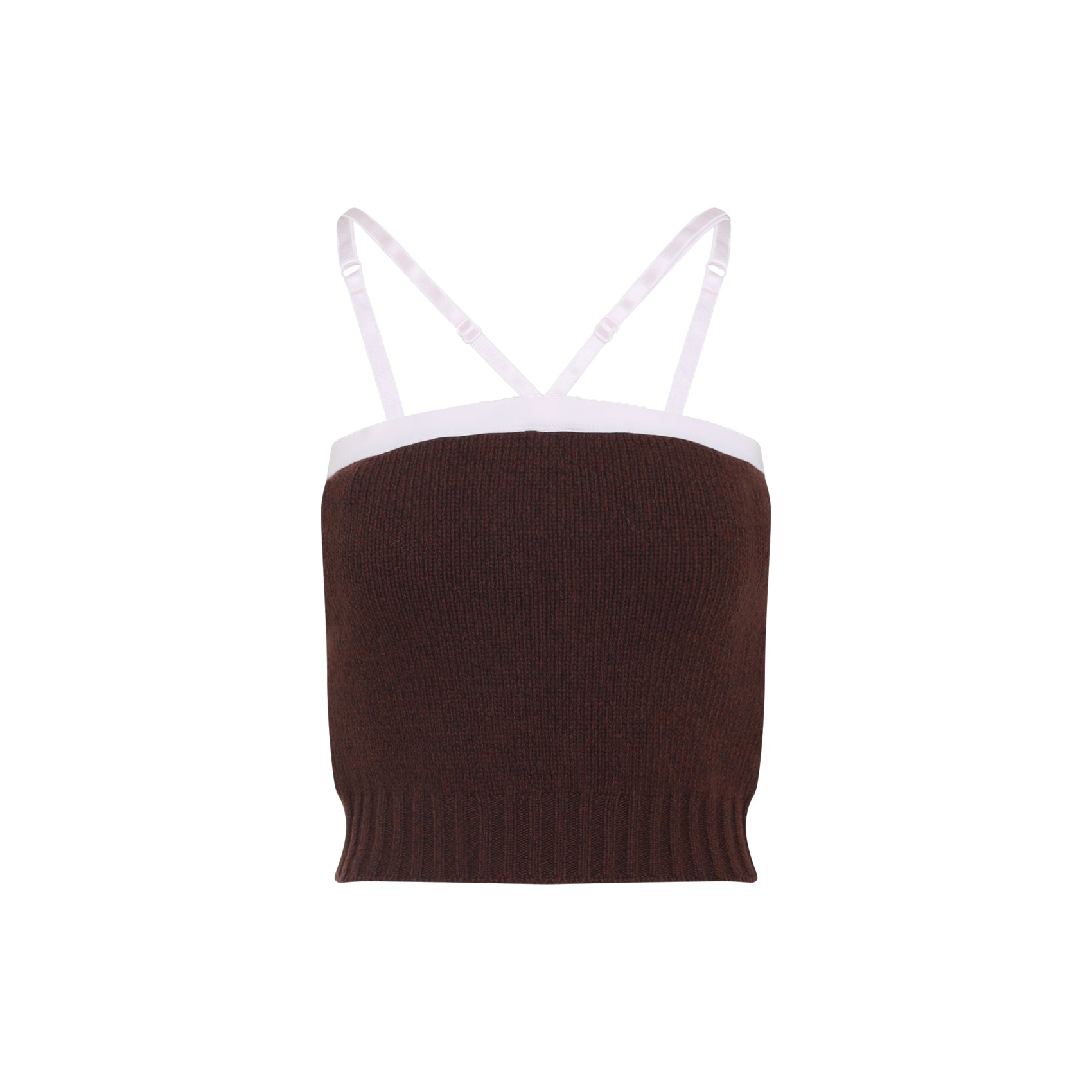 PRADA Wool and Cashmere Ribbed Knit Top