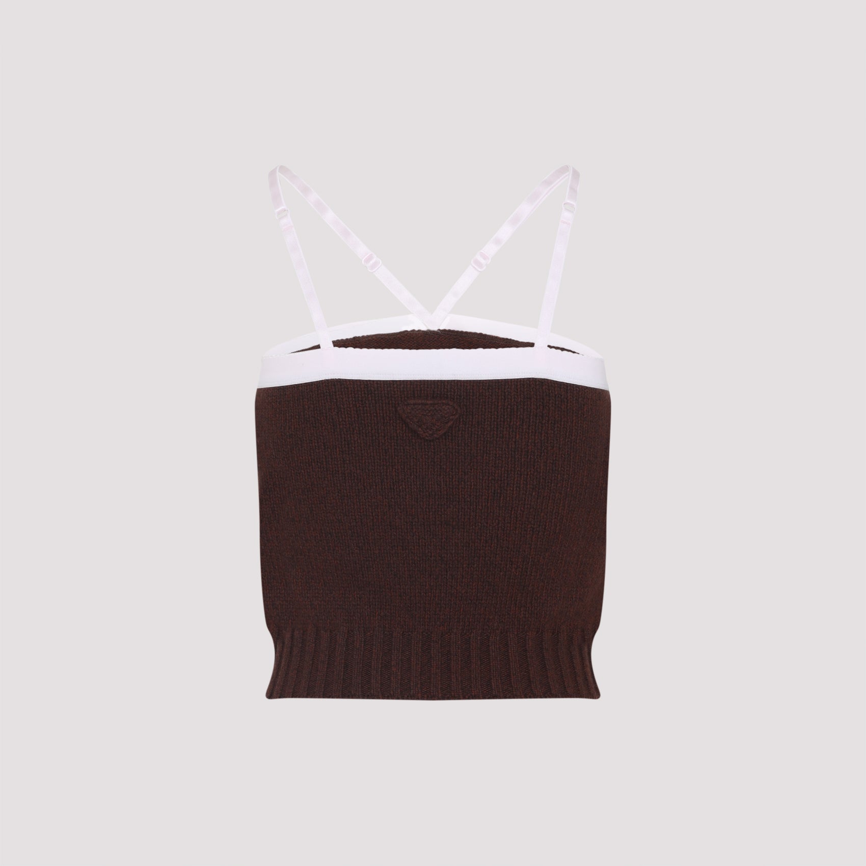 PRADA Wool and Cashmere Ribbed Knit Top