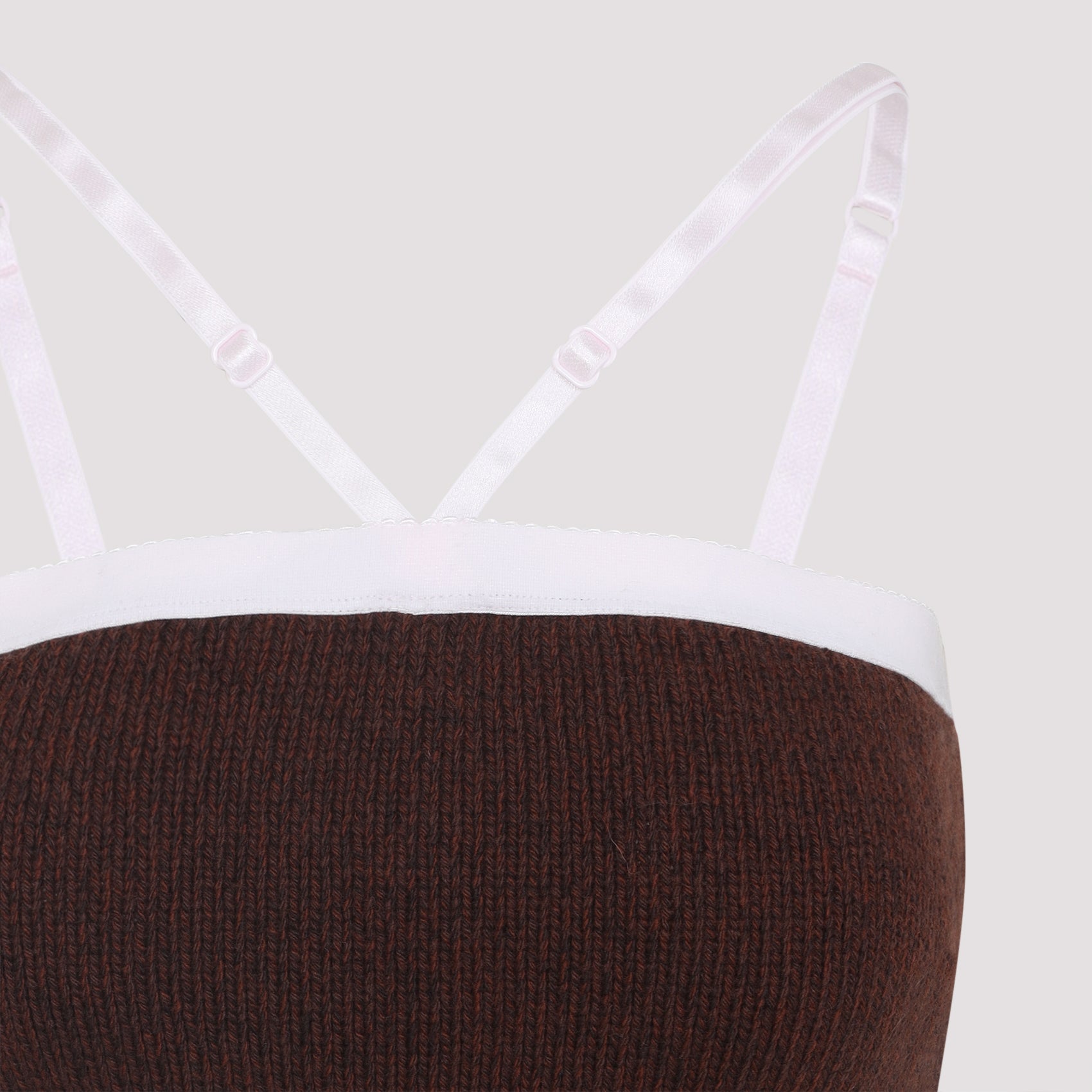 PRADA Wool and Cashmere Ribbed Knit Top