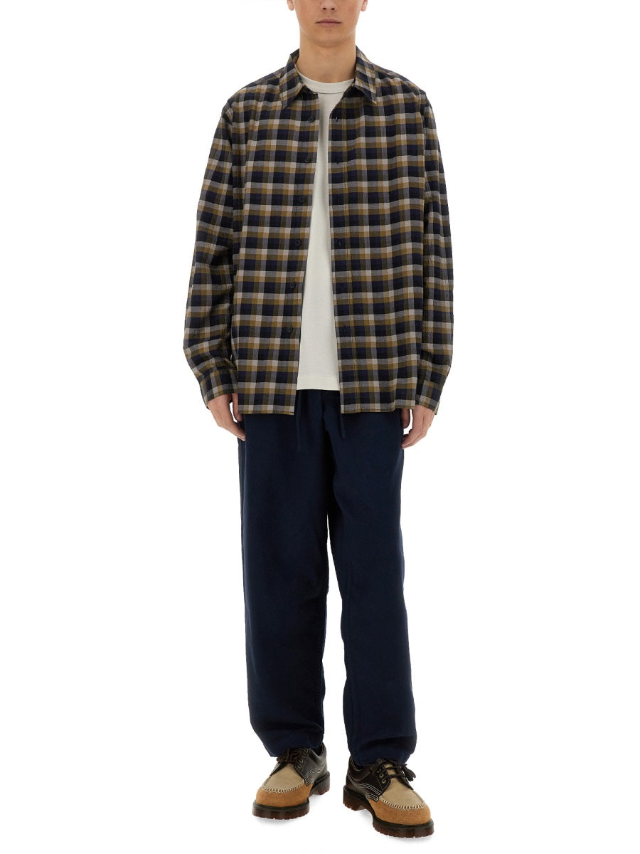 YMC Men's Multi-Print Button-Up Shirt - Size L