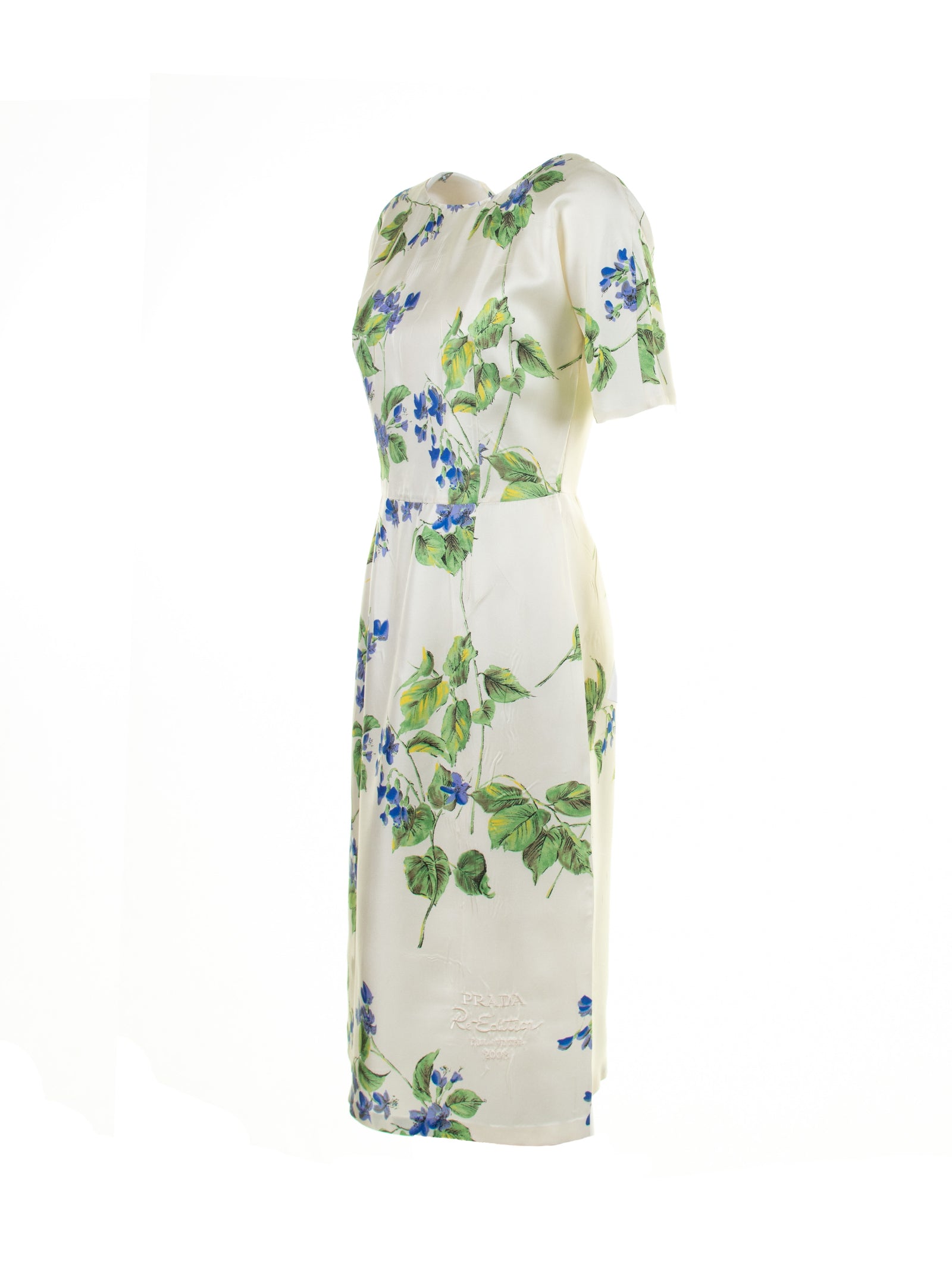 PRADA Floral Twill Long Dress for Women - SS24 Collection