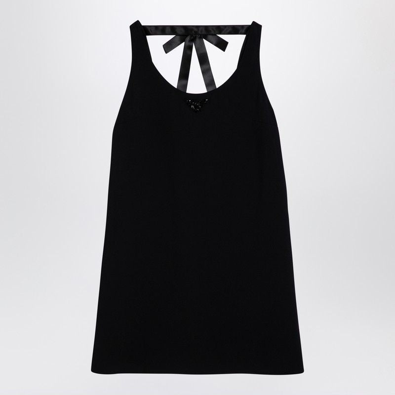 PRADA Chic Velvet Mini Dress with Elegant Bows