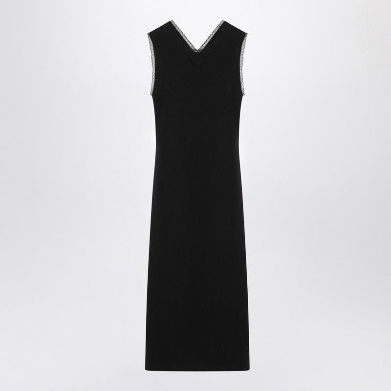 PRADA Chic Midi Dress with Lace Details