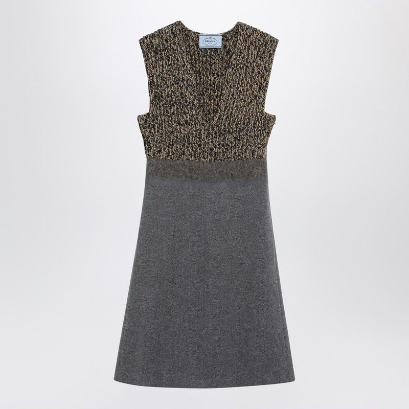 PRADA Sleeveless Wool and Cashmere Mini Dress