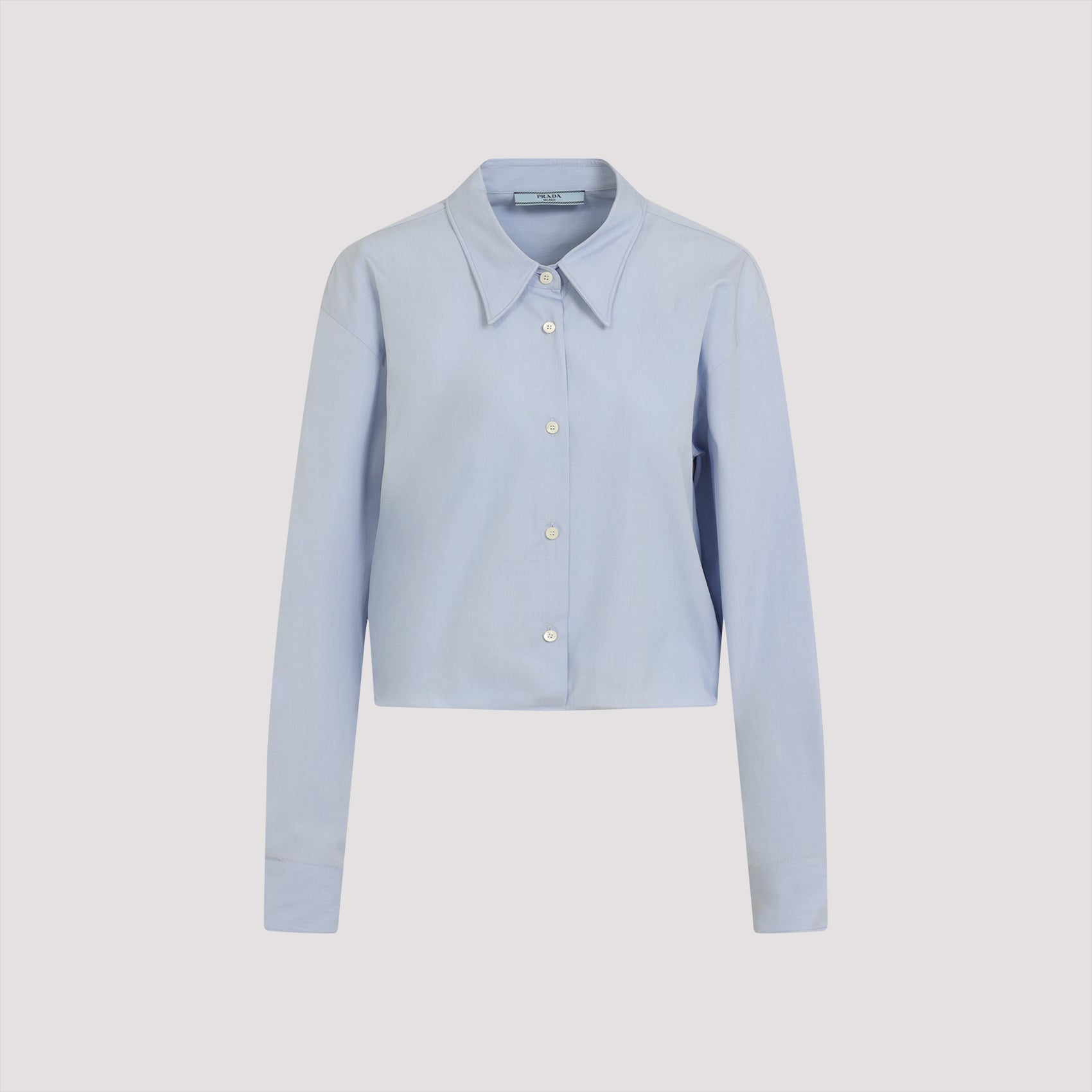 PRADA Cotton Shirt with Nacre Buttons for Women