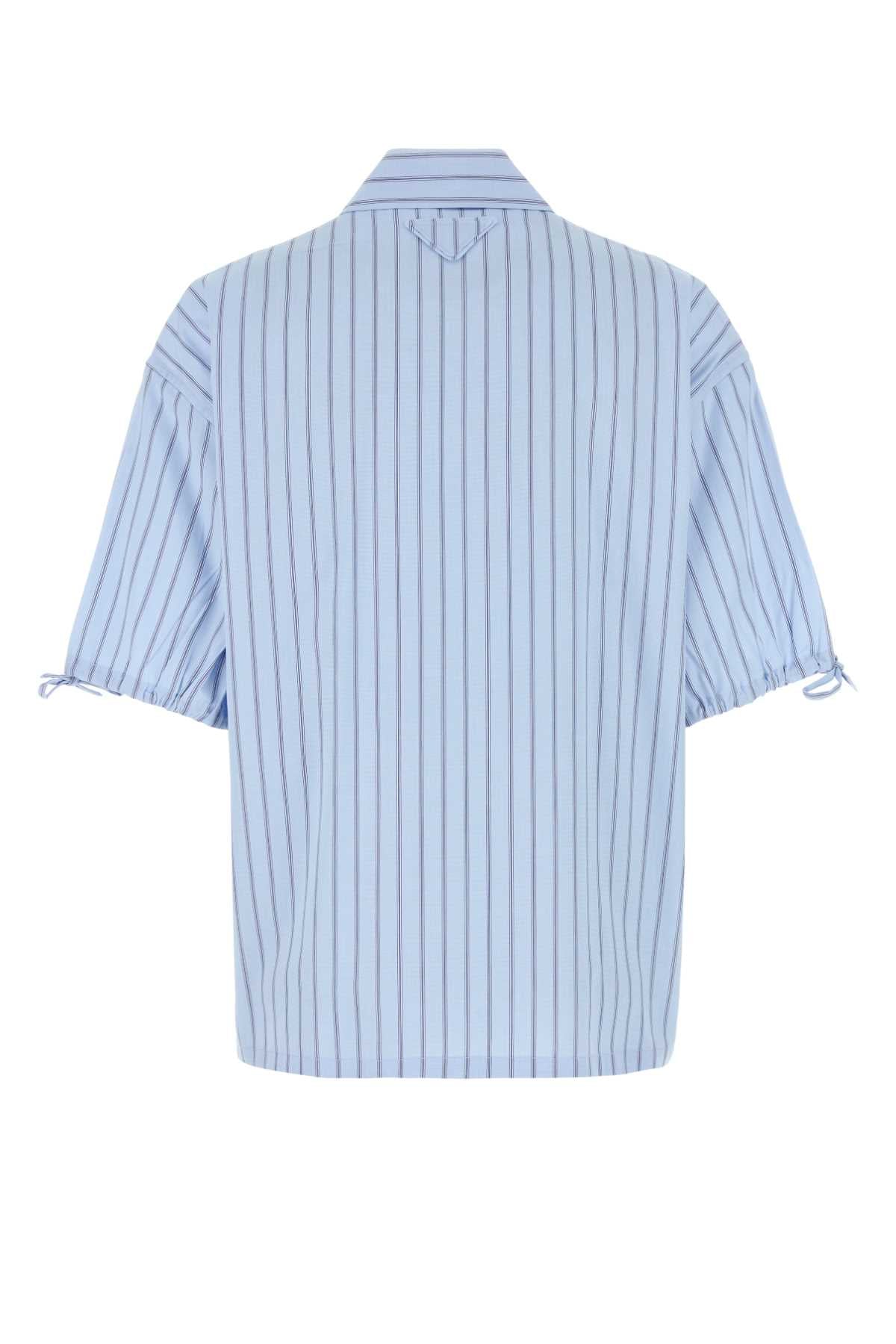 PRADA Embroidered Poplin Shirt for Women - FW25 Collection