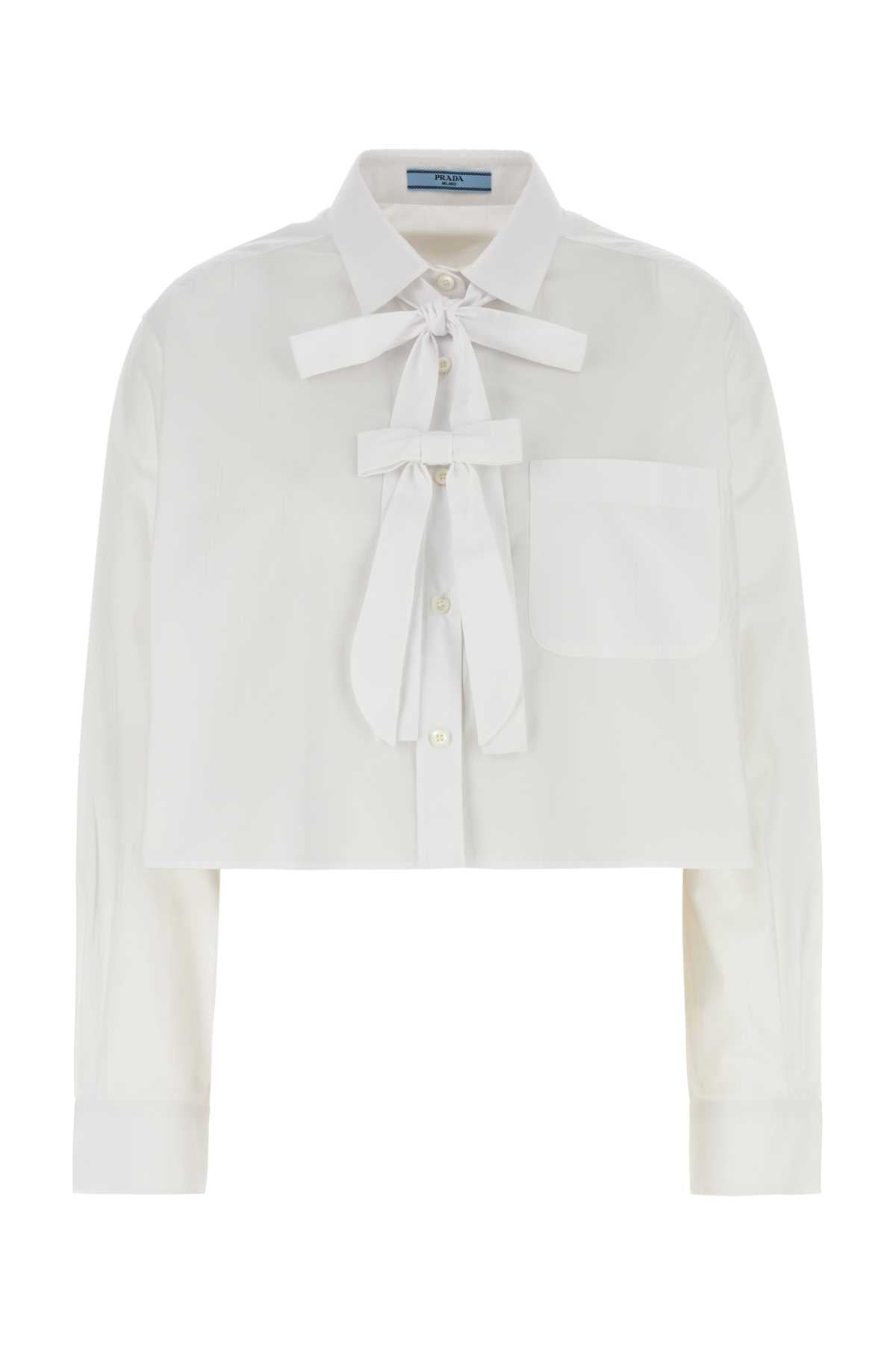PRADA Classic Poplin Shirt for Women - FW25 Collection