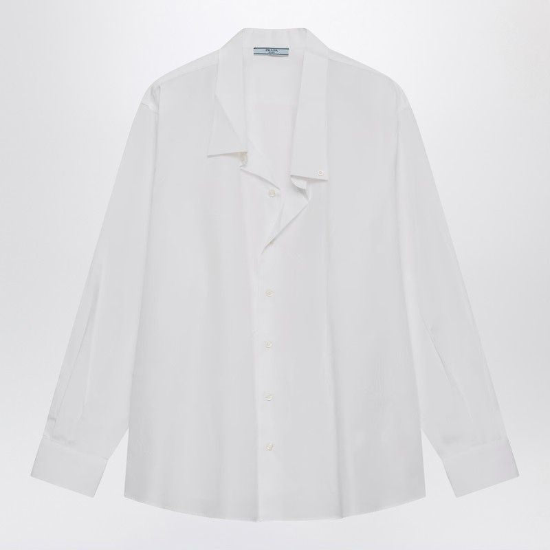 PRADA Poplin Shirt with Unique Textured Elements for Women