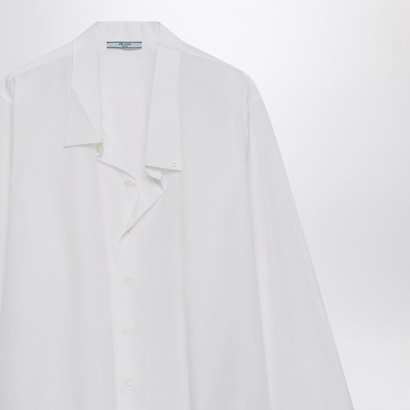 PRADA Poplin Shirt with Unique Textured Elements for Women