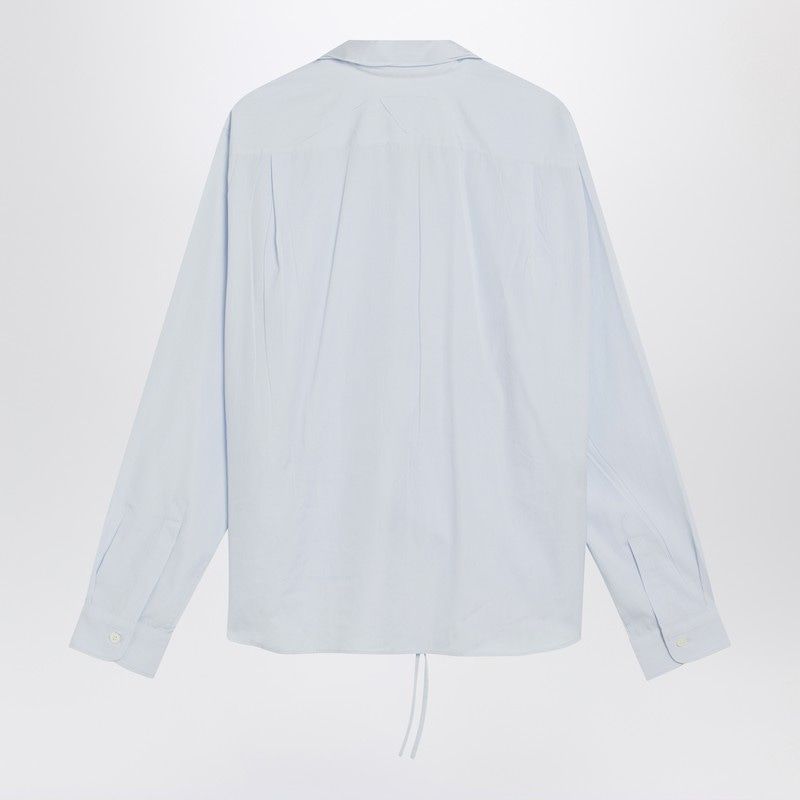 PRADA Draped Effect Cotton Shirt