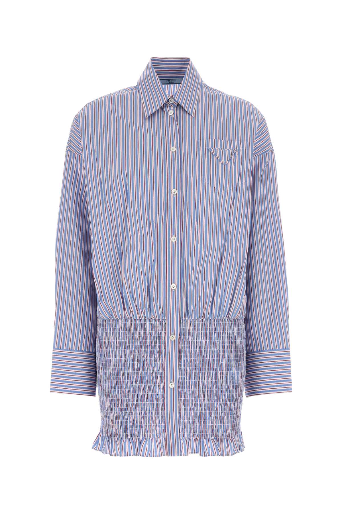 PRADA Embroidered Poplin Shirt - Women's