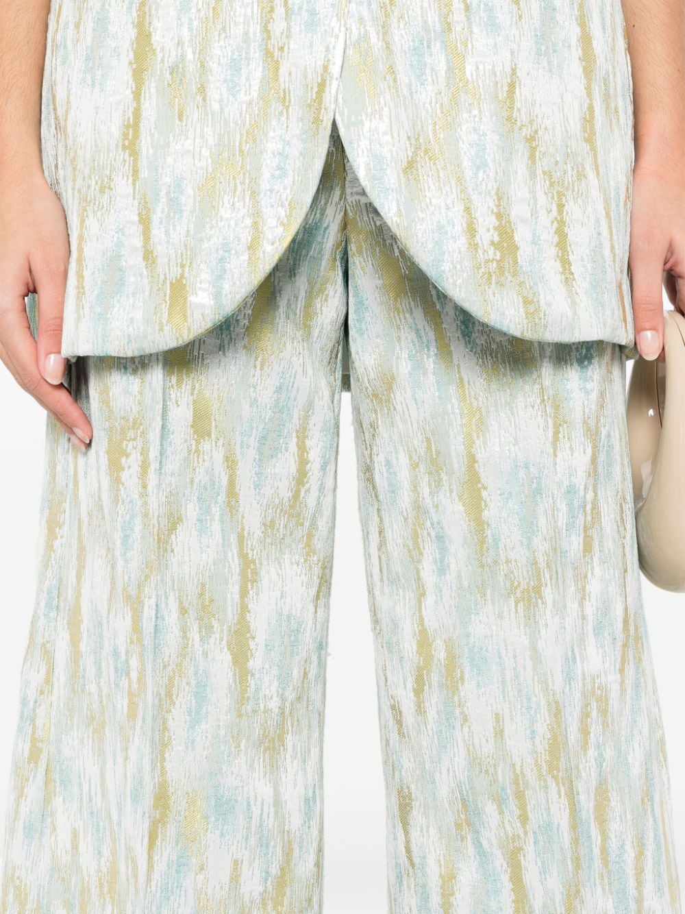 ERIKA CAVALLINI Printed Cropped Trousers