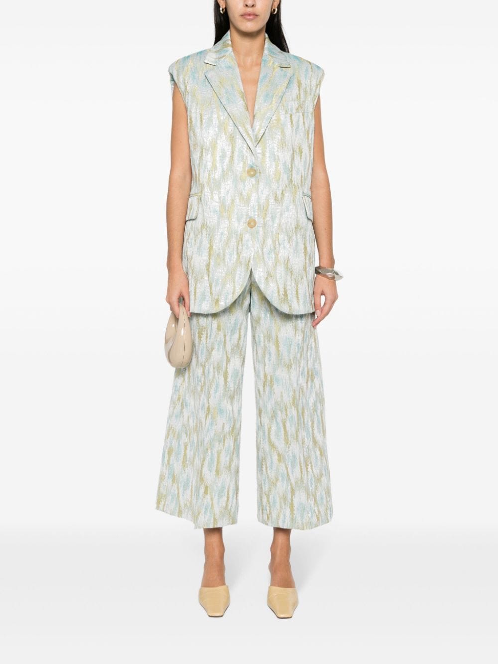 ERIKA CAVALLINI Printed Cropped Trousers