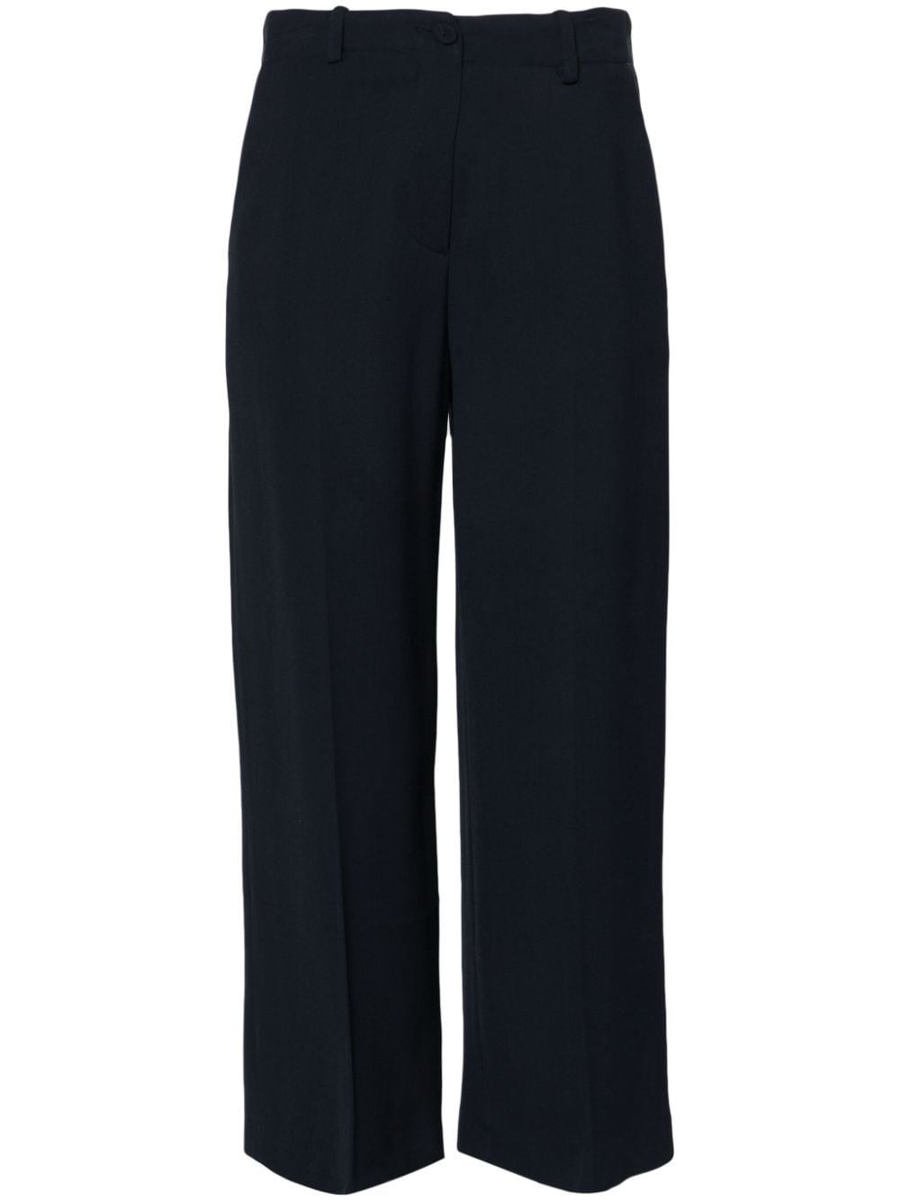 ERIKA CAVALLINI Wide-Leg Trousers with Belt Loops and Pressed Crease