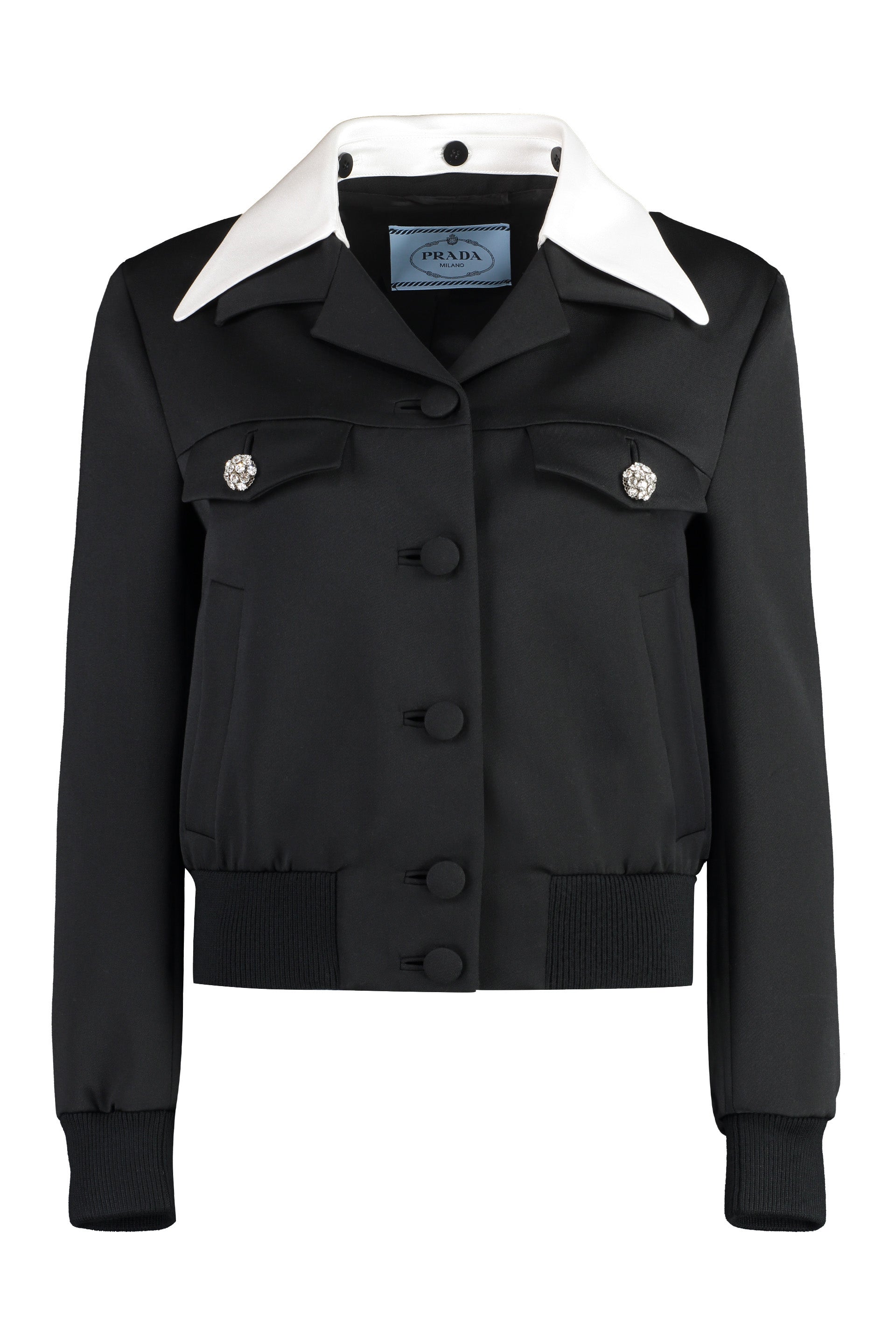 PRADA Wool Blazer with Removable Collar - Women's XS