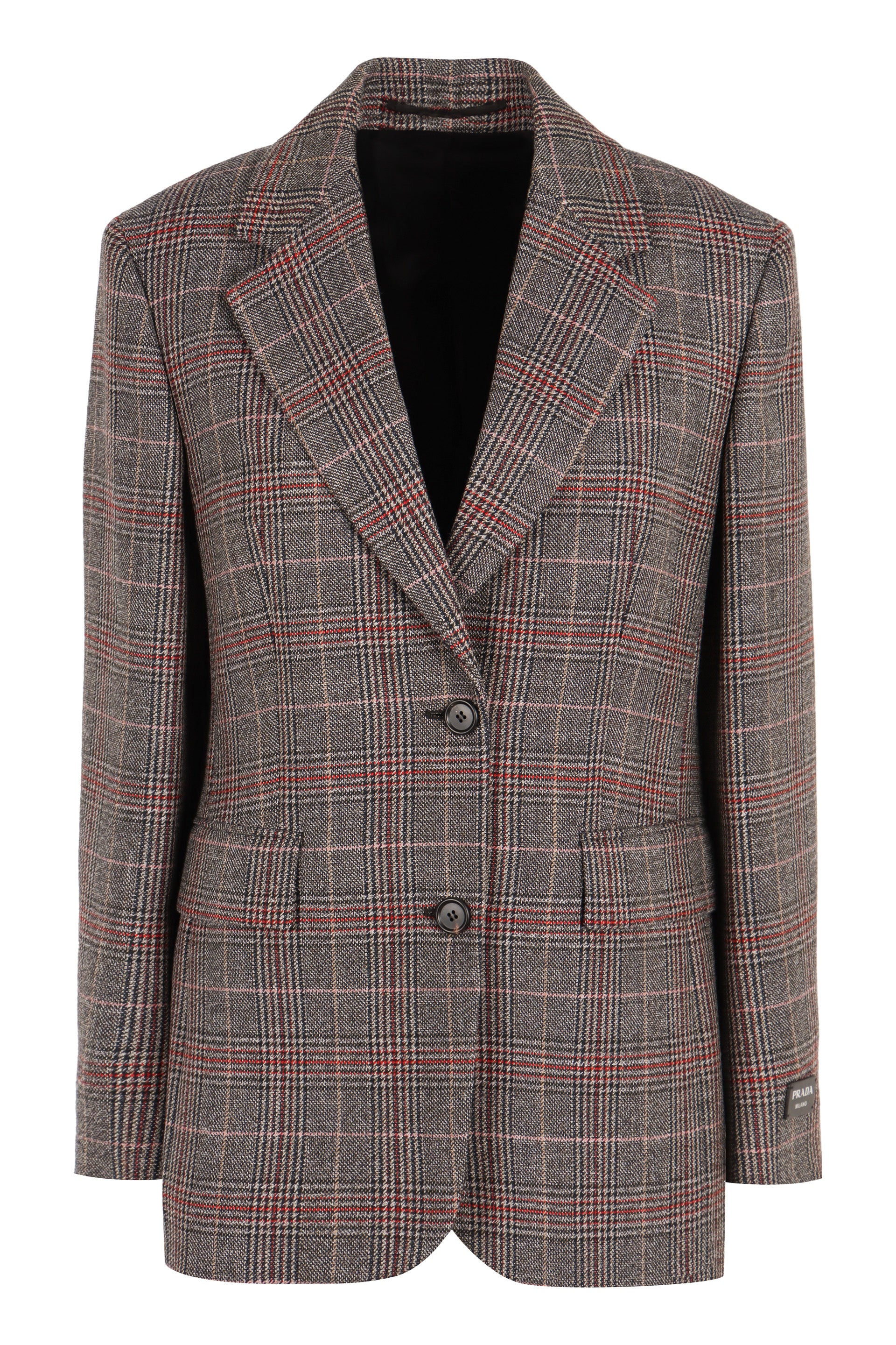 PRADA Elegant Checkered Design Jacket for Women