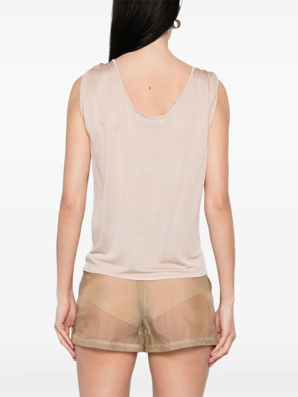 BLUMARINE Crepe Mini T-Shirt Top for Women