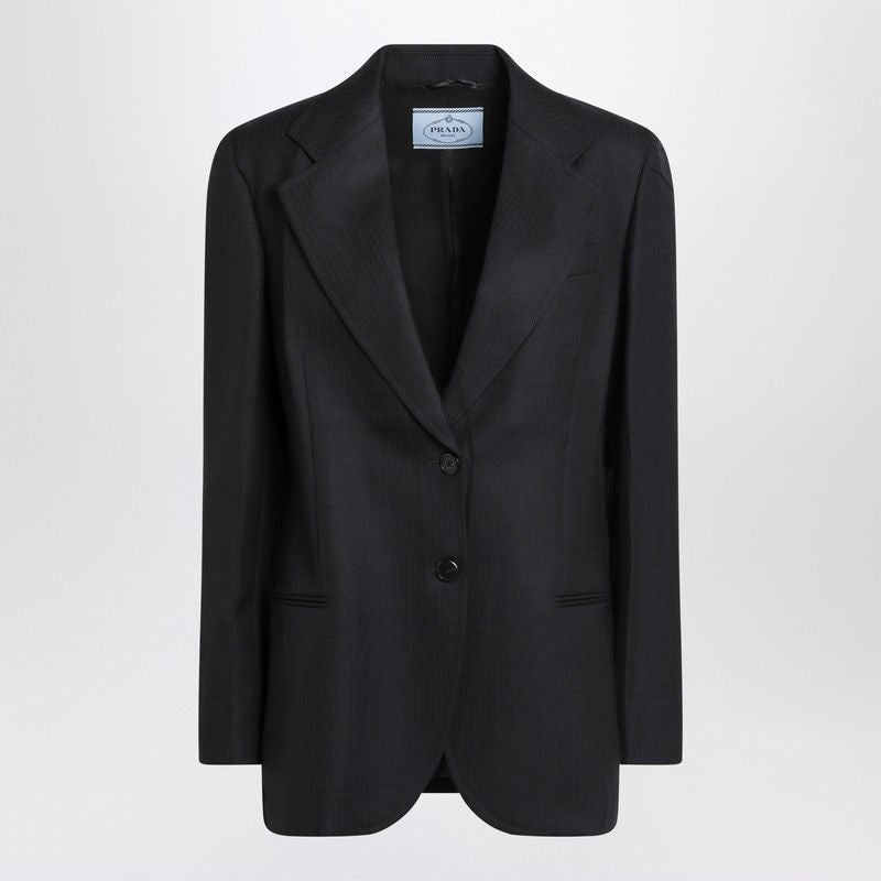 PRADA Single-Breasted Wool Jacket