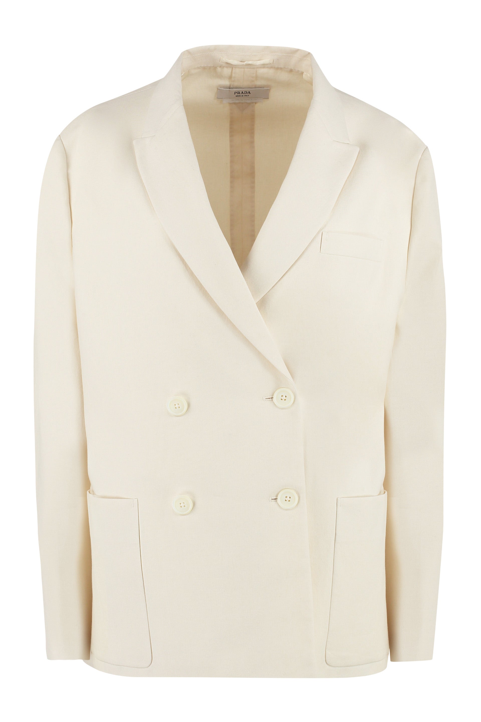 PRADA Women's Double-Breasted Cotton Blazer