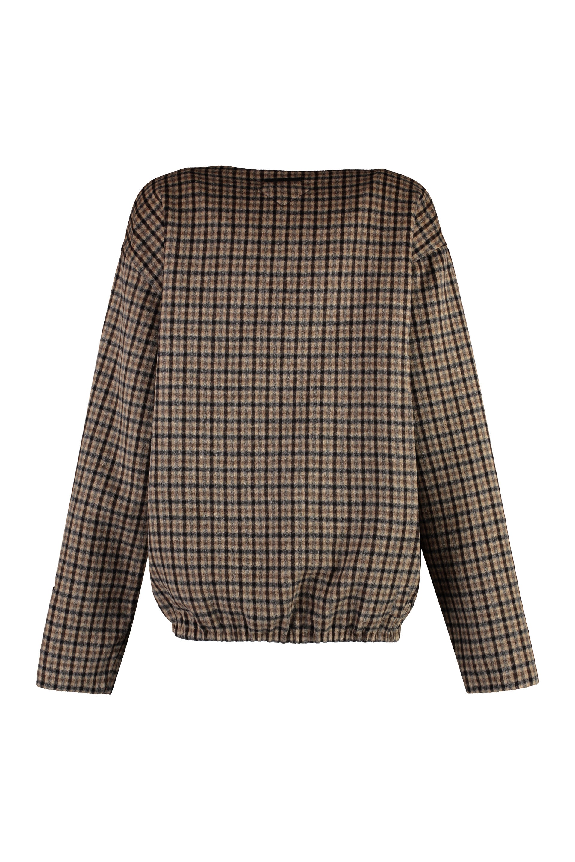 PRADA Checkered Design Cashgora Sweater - Women's FW23