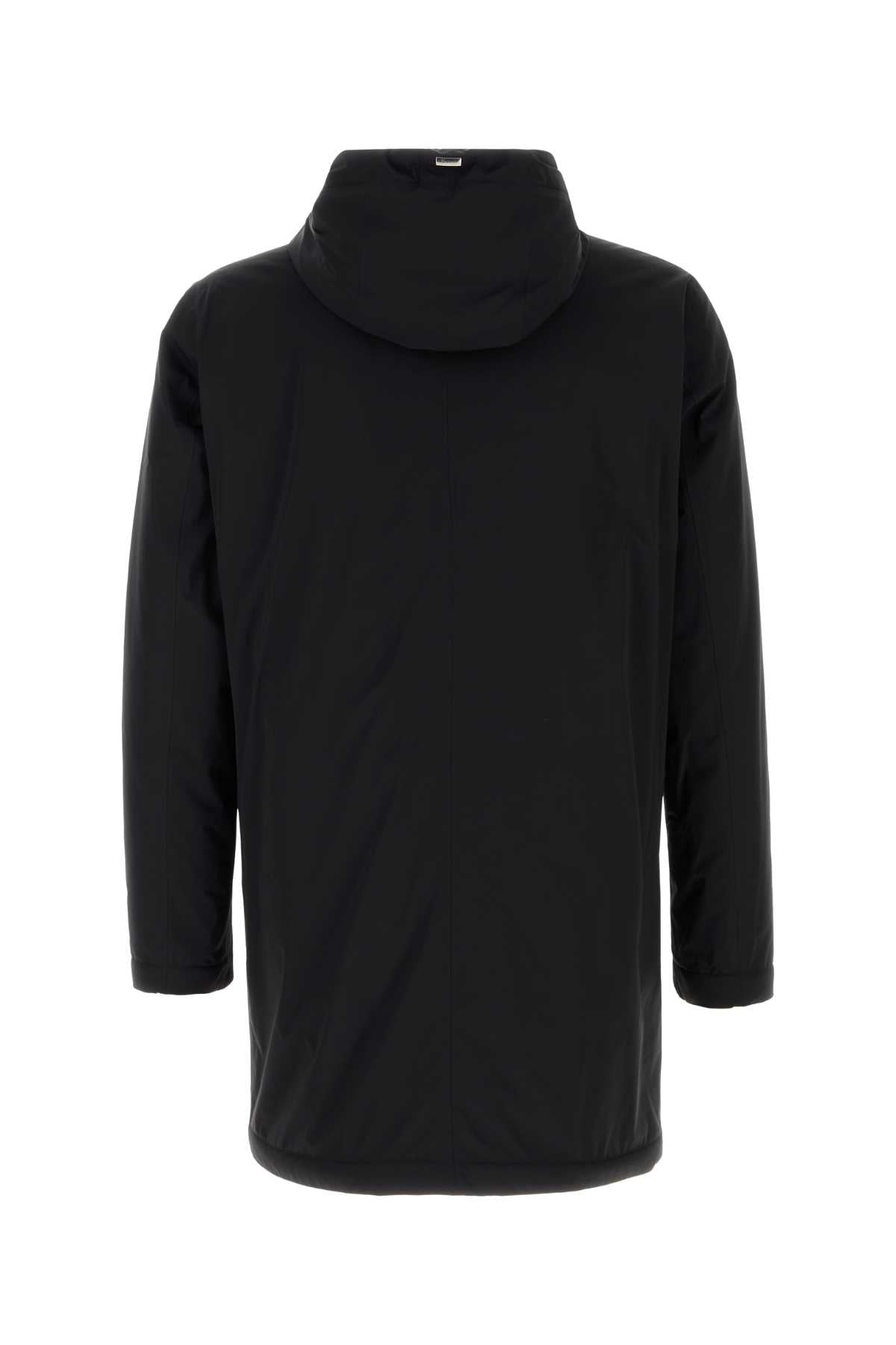 HERNO Adjustable Hooded Men’s Coat with Zip Fastening and Front Pockets