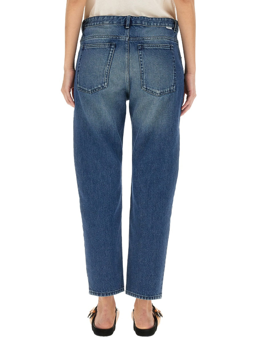 ISABEL MARANT ETOILE Women's Mini Jeans with Button Closure