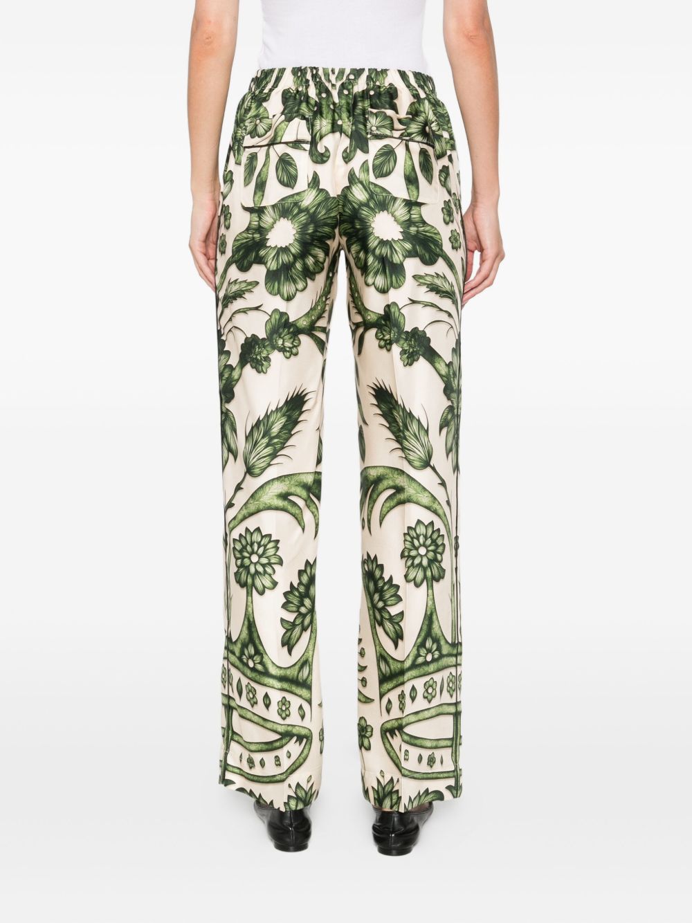 F.R.S FOR RESTLESS SLEEPERS Printed Silk Trousers - FW25 Collection