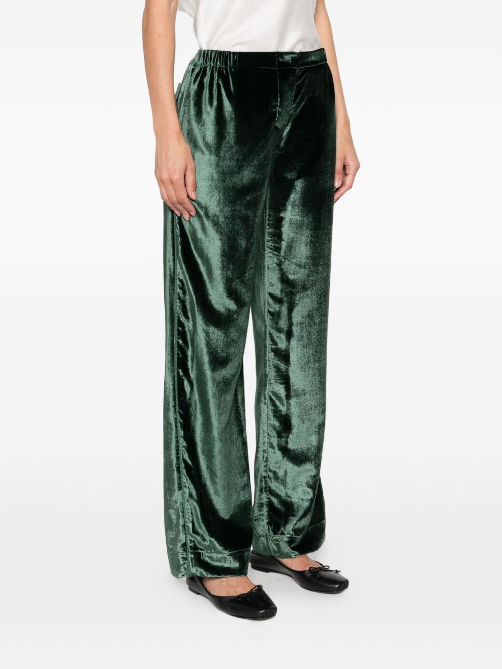 F.R.S FOR RESTLESS SLEEPERS High-Waisted Velvet Trousers for Women