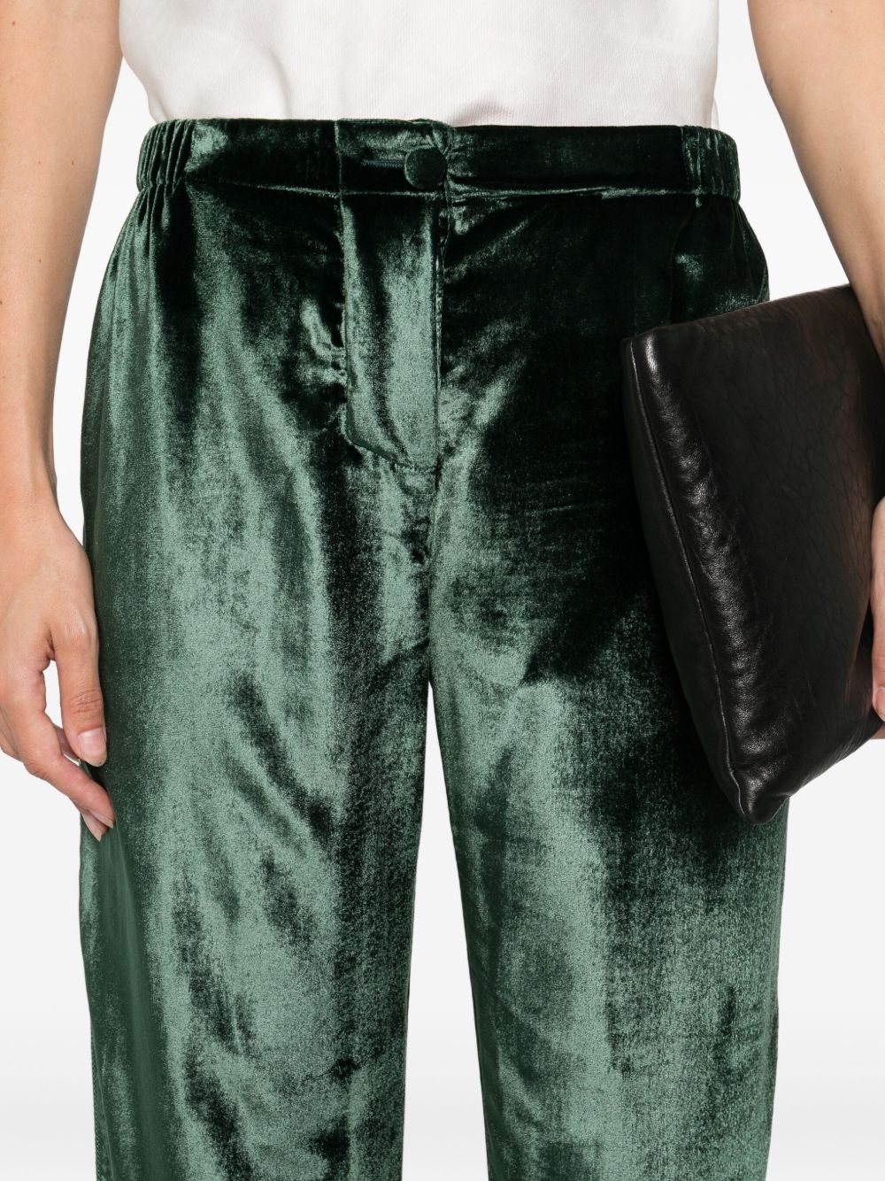 F.R.S FOR RESTLESS SLEEPERS High-Waisted Velvet Trousers for Women