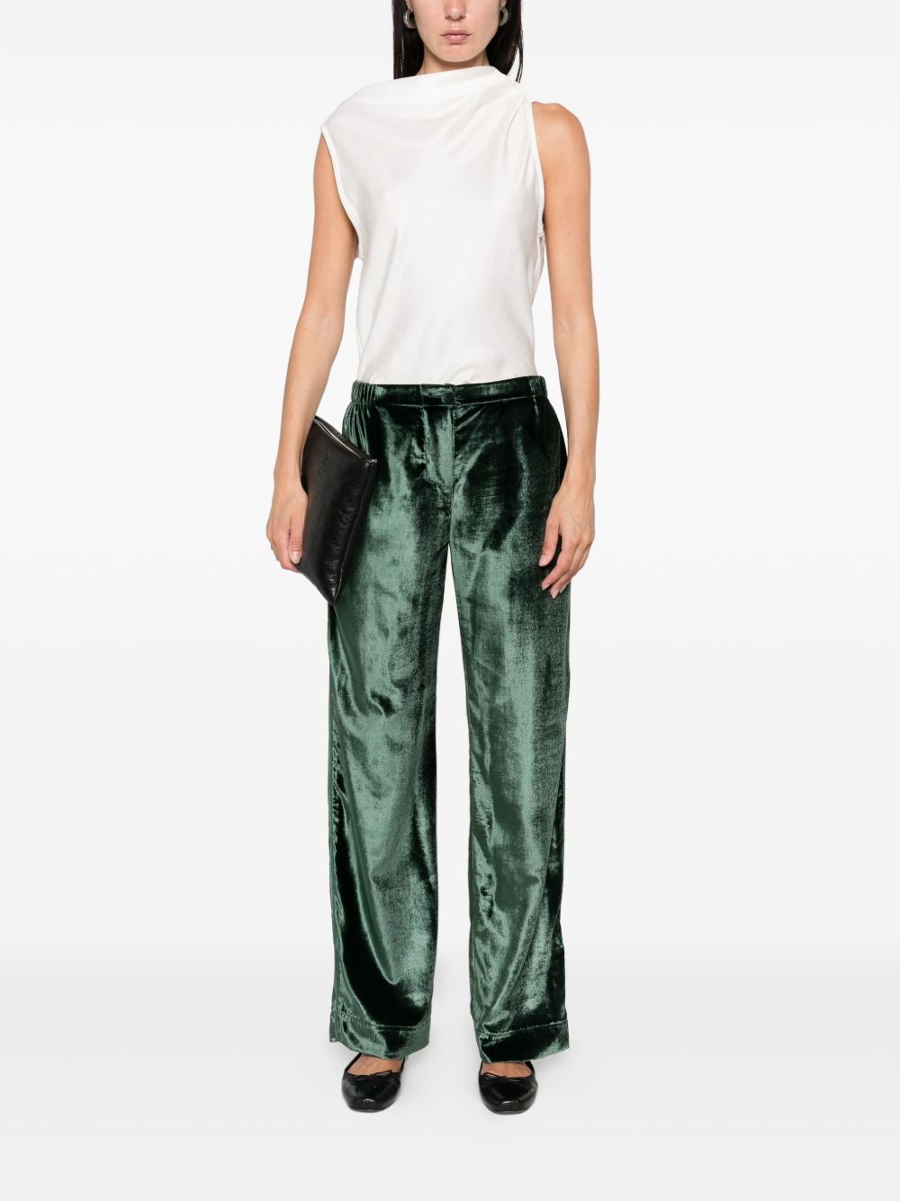 F.R.S FOR RESTLESS SLEEPERS High-Waisted Velvet Trousers for Women
