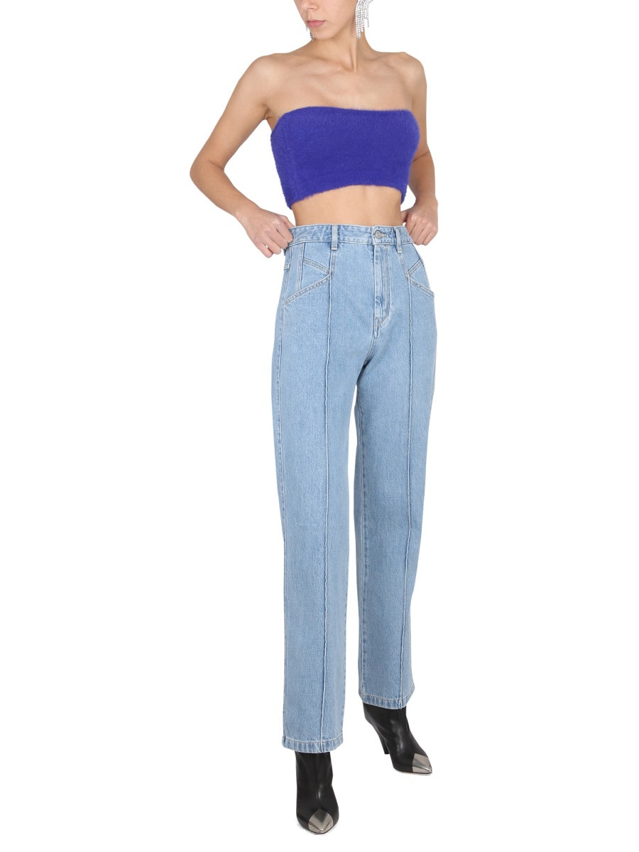 ISABEL MARANT Women’s Nadege Front Button & Zipper Closure Jeans