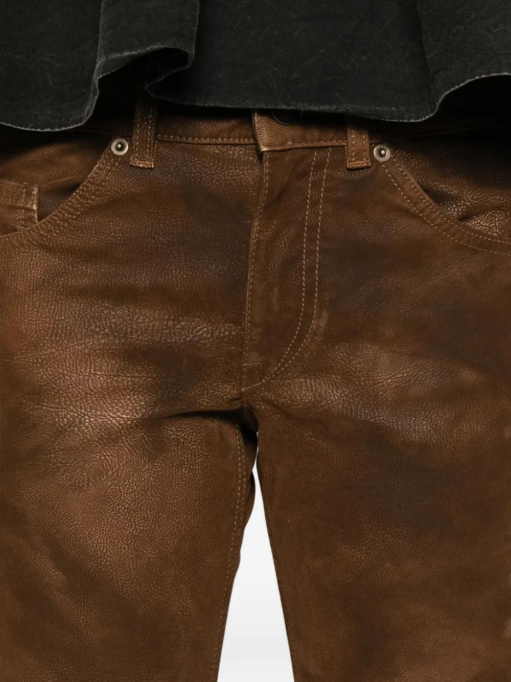 ISABEL MARANT Kelsie Leather-Look Trousers - Straight Leg