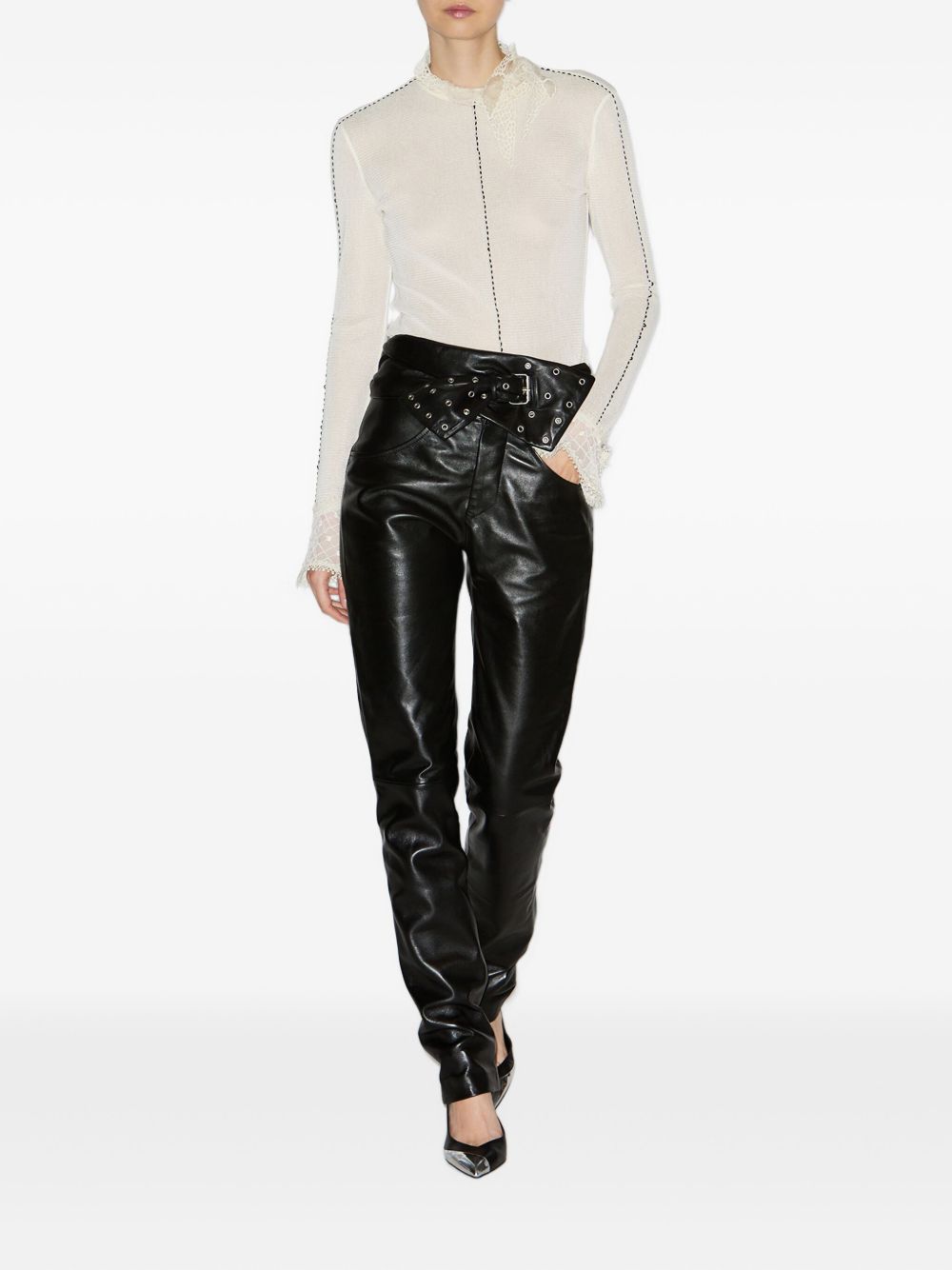 ISABEL MARANT Chazia Leather Trousers for Women