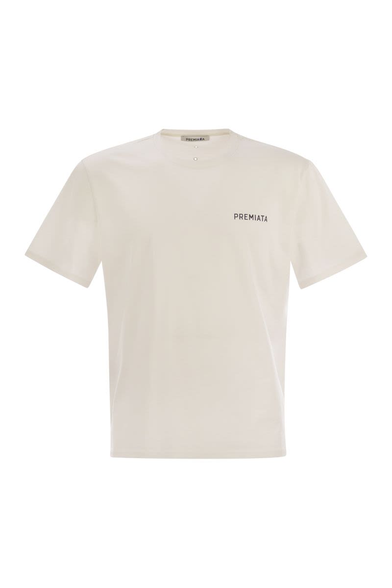 PREMIATA Cotton Regular Fit T-Shirt with Embroidered Motif