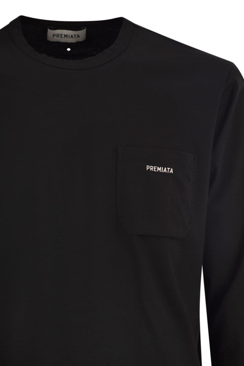 PREMIATA Regular Fit Cotton T-Shirt with Embroidered Details