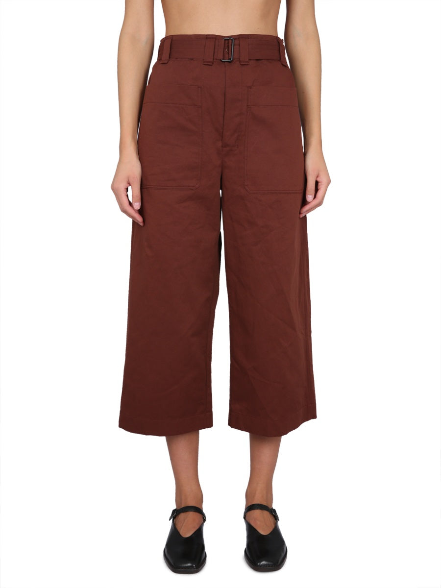 LEMAIRE Cropped Pants with Adjustable Waist