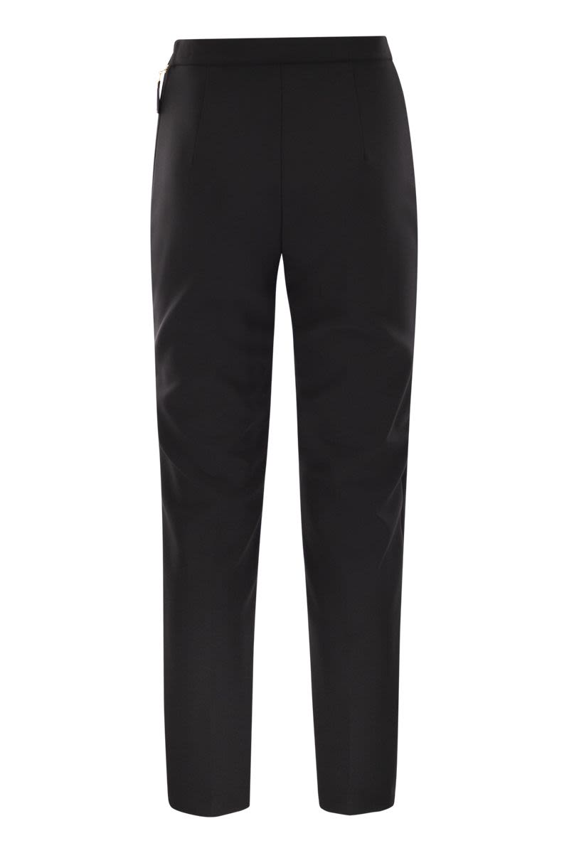 ELISABETTA FRANCHI Slim-Fit Ankle-Length Double Crepe Trousers