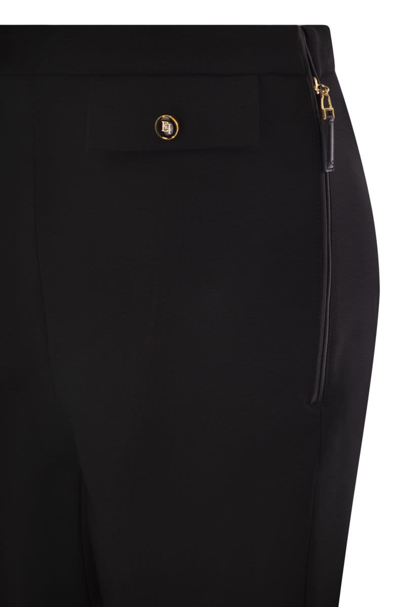 ELISABETTA FRANCHI Slim-Fit Ankle-Length Double Crepe Trousers