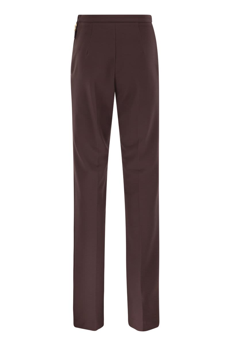 ELISABETTA FRANCHI Double Crepe Palazzo Trousers