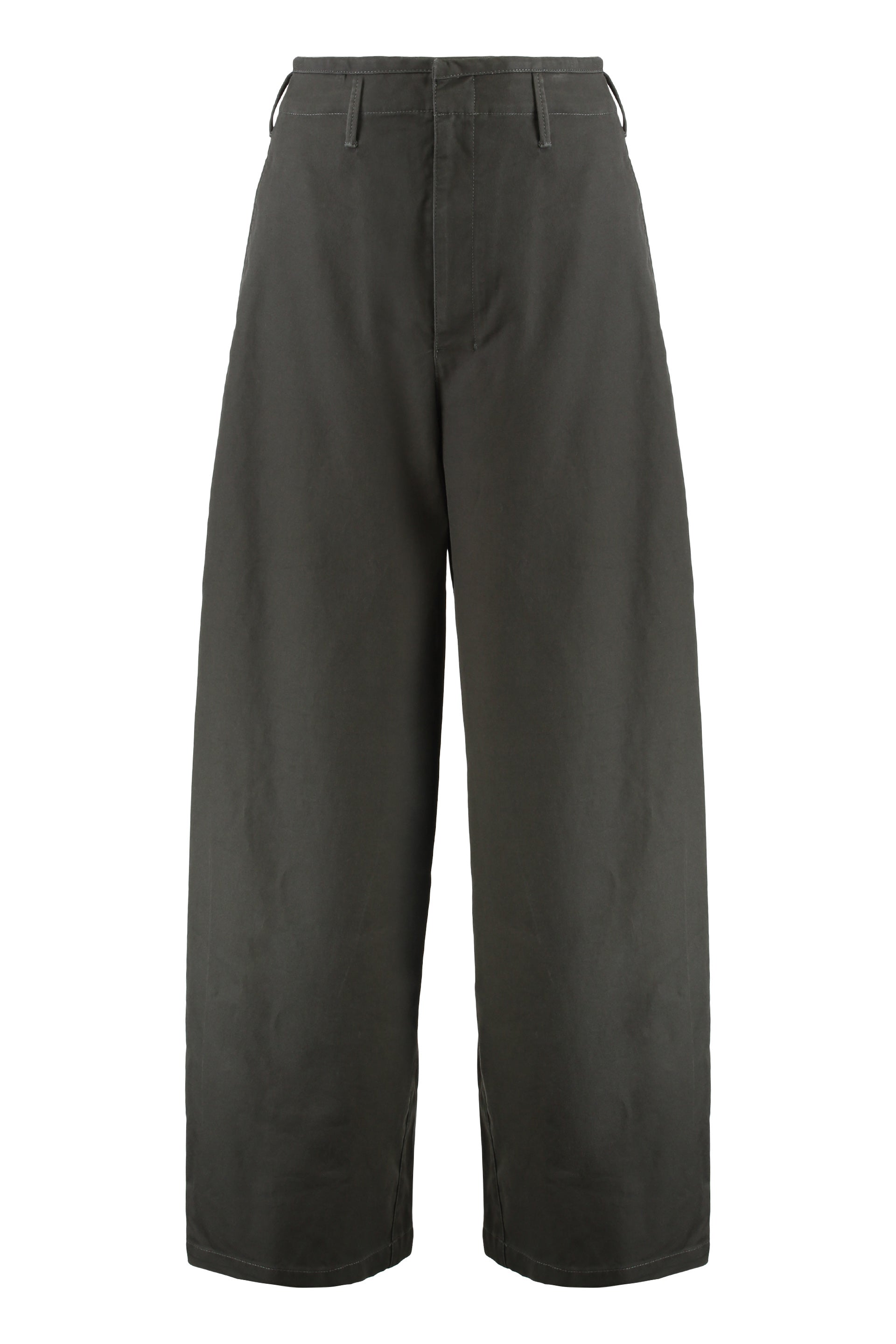LEMAIRE Wide Leg Cotton Trousers