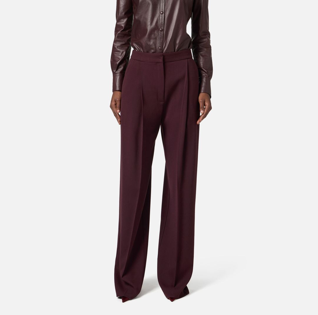 ELISABETTA FRANCHI Chic Wool Pants for Women - FW25 Collection