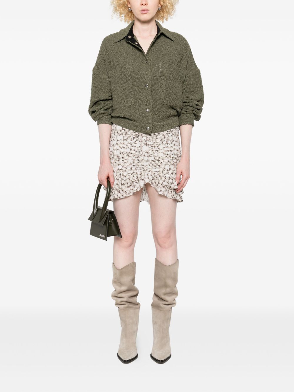 IRO Textured Weave Button Fastening Jacket for Women