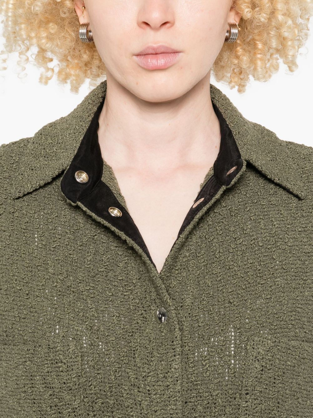 IRO Textured Weave Button Fastening Jacket for Women