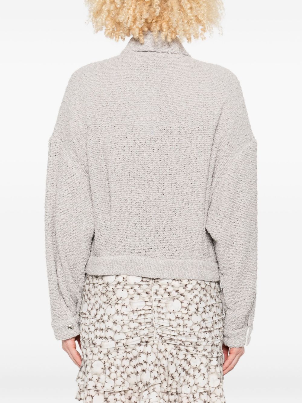 IRO Textured Weave Button Fastening Jacket for Women