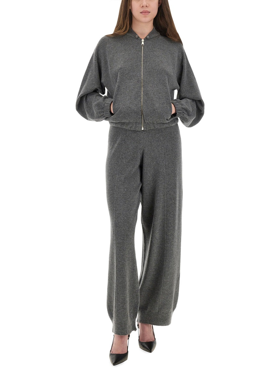 FABIANA FILIPPI Platinum Wool-Cashmere Jogging Trousers - Size 40
