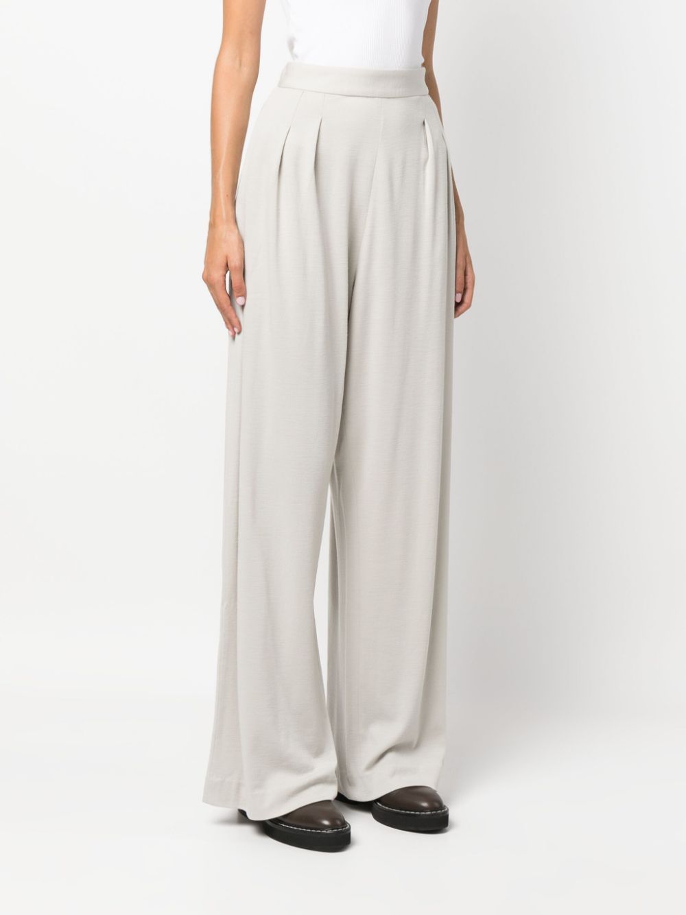 FABIANA FILIPPI High-Waisted Wide Leg Wool Trousers