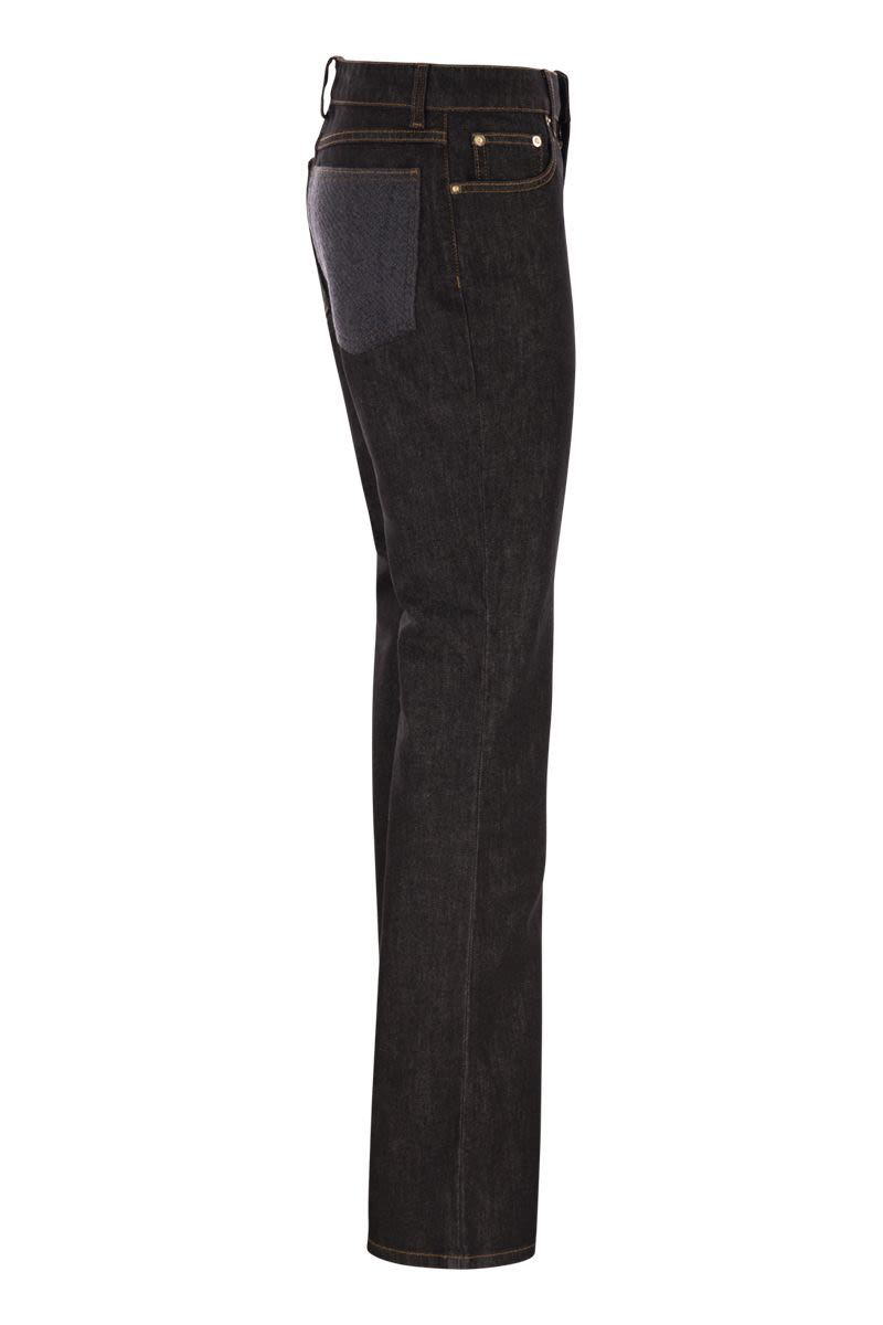 FABIANA FILIPPI Flare Fit 5-Pocket Denim Trousers