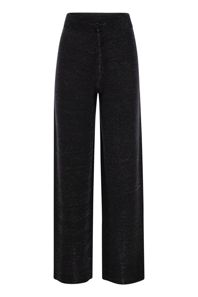 FABIANA FILIPPI Wide Leg Trousers in Organic Cotton and Lurex